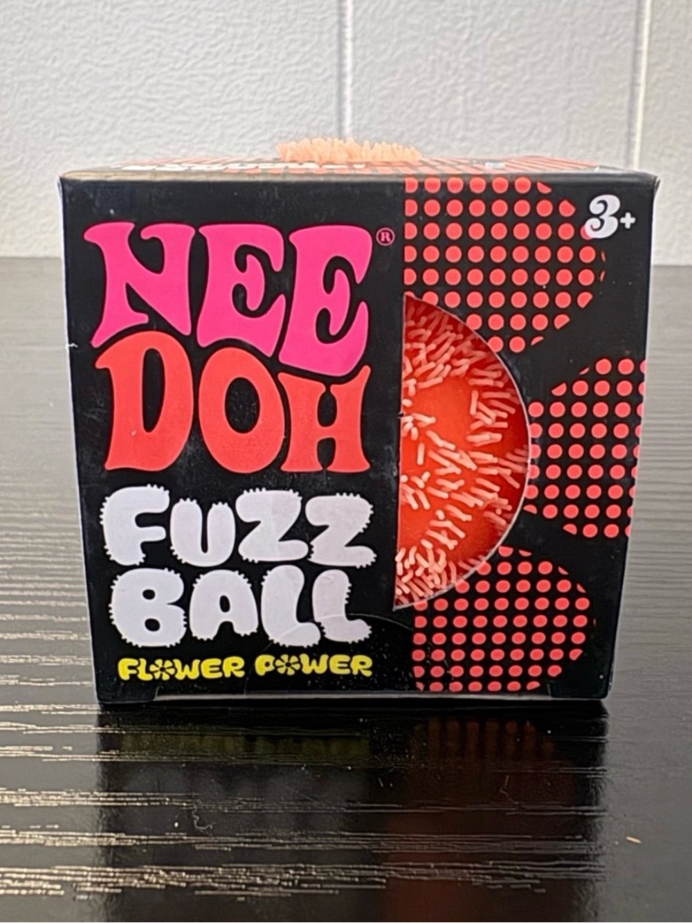 NEW NIB ORANGE Needoh FUZZ BALL Flower Power Nee Doh Squishy Viral Fidget